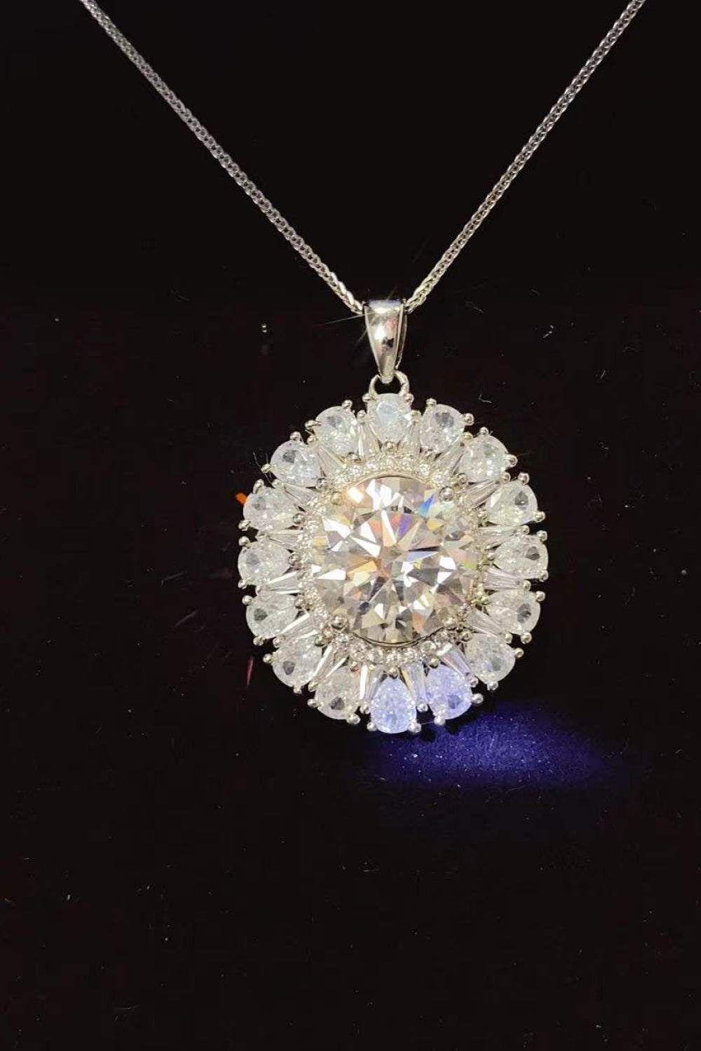 5 Carat Moissanite 925 Sterling Silver Necklace - ClozArt