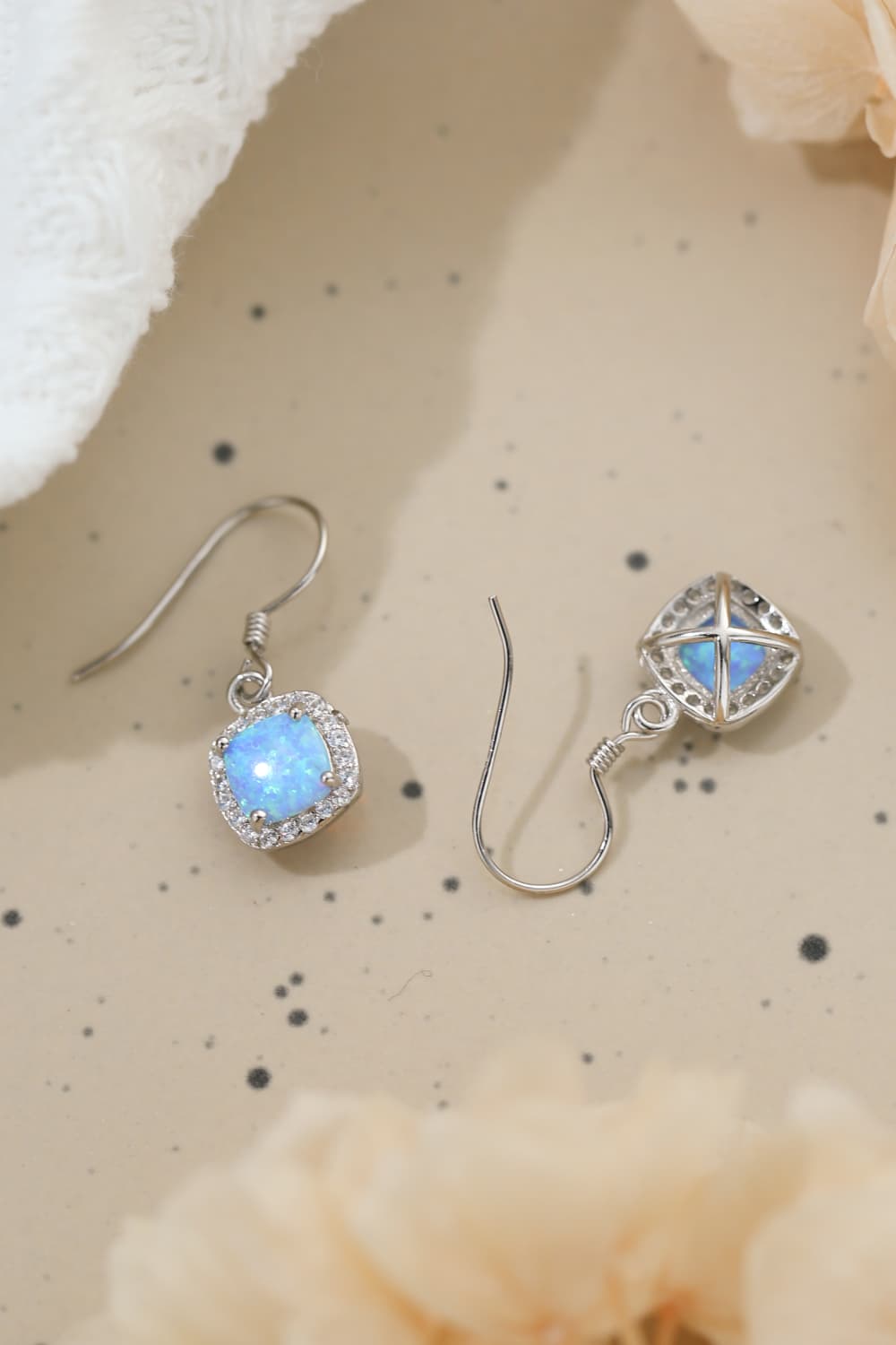 Opal Square Drop Earrings - ClozArt