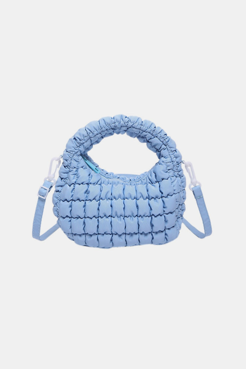 Quilted Puffy Removable Strap Crossbody Bag - ClozArt