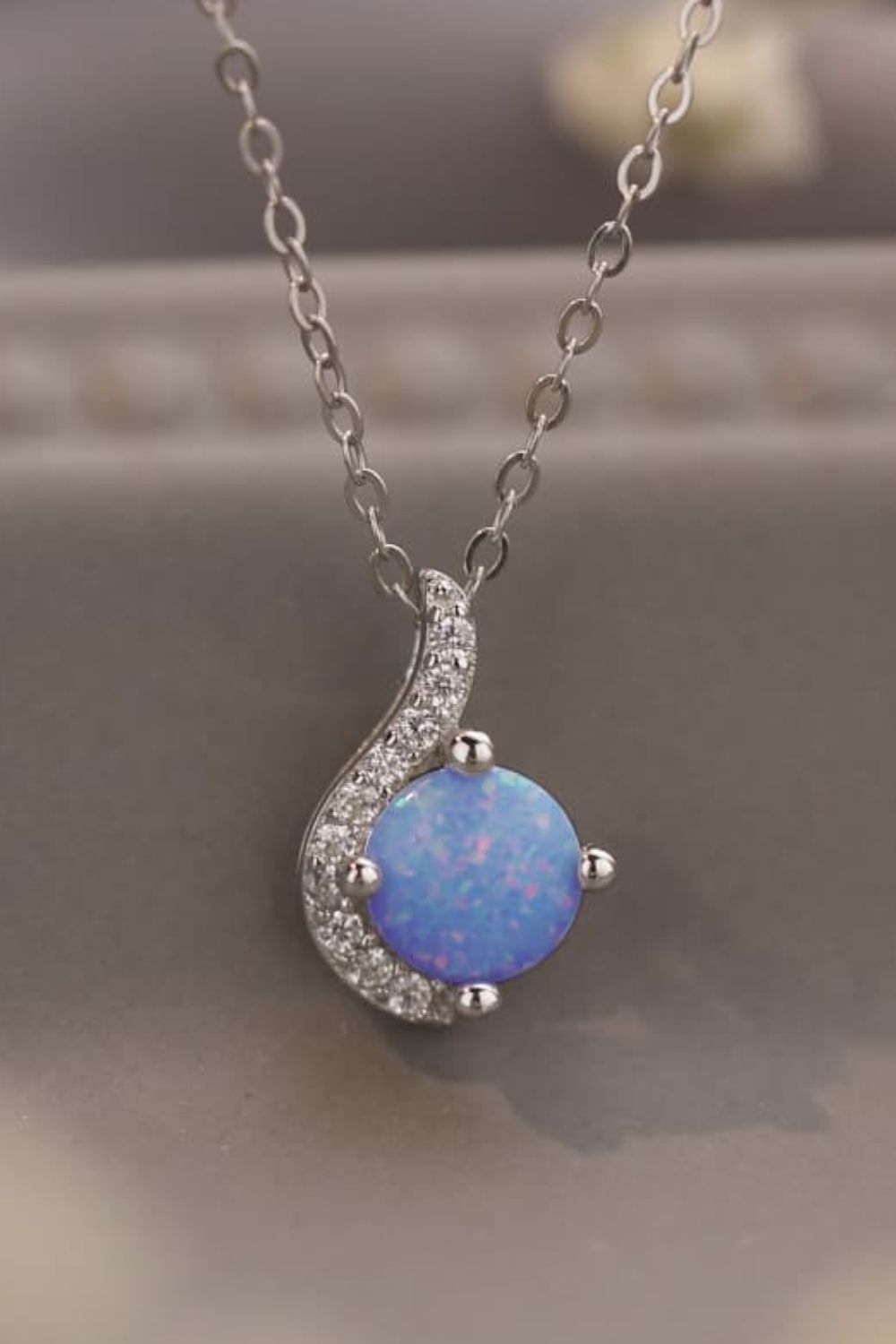 Sweet Beginnings Opal Pendant Necklace - ClozArt