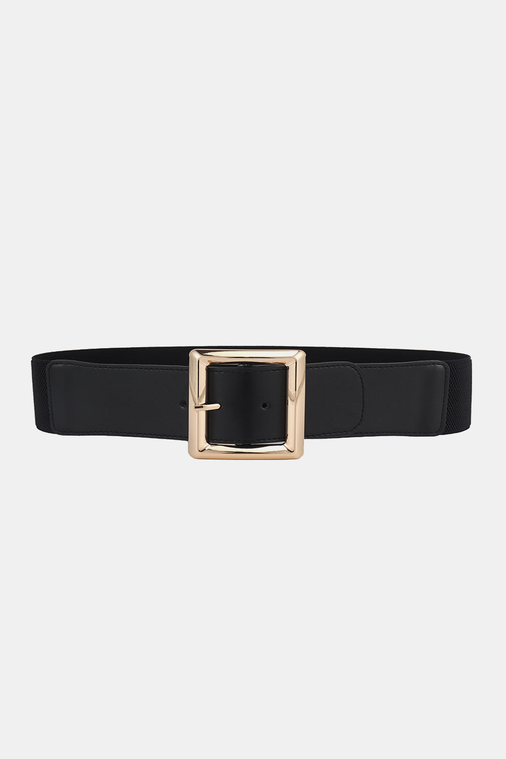 Rectangle Buckle Elastic Wide Belt - ClozArt