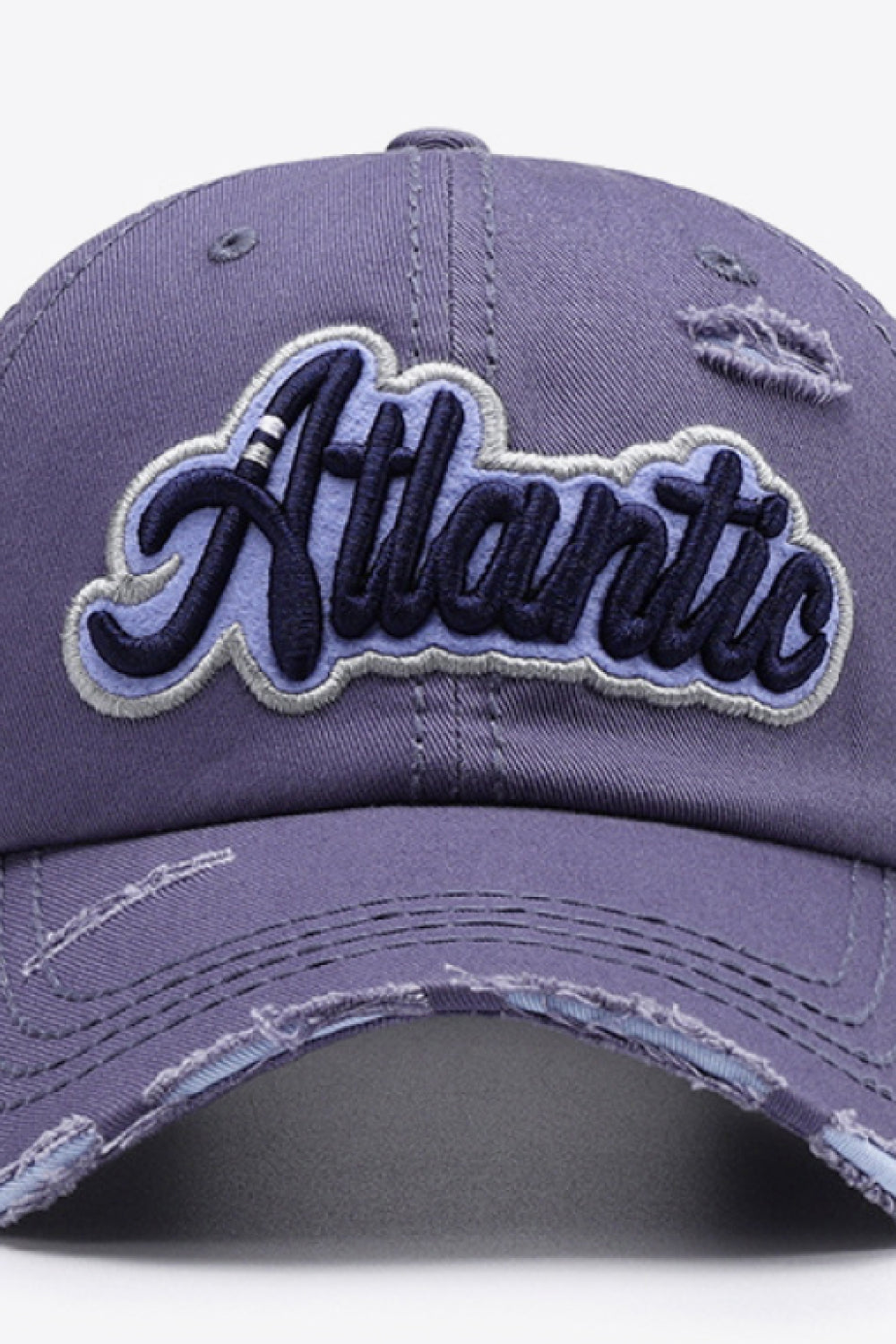 ATLANTIC Graphic Distressed Baseball Cap - ClozArt