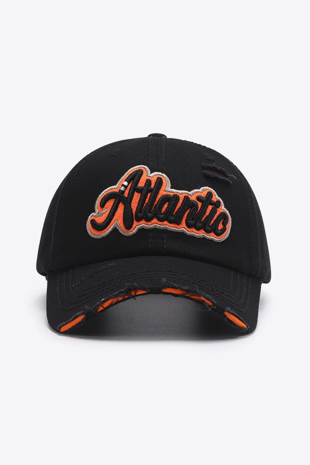 ATLANTIC Graphic Distressed Baseball Cap - ClozArt