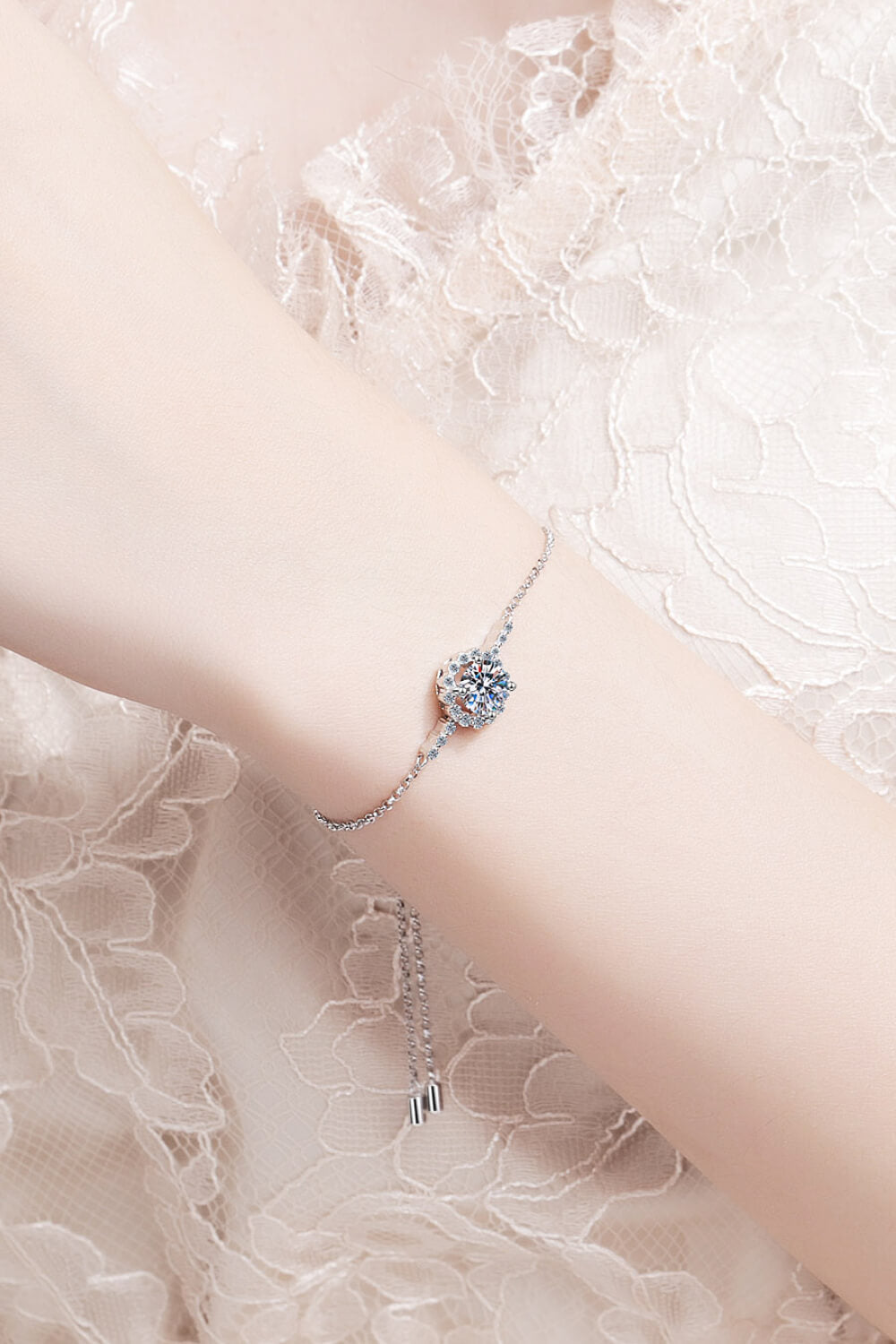 1 Carat Moissanite Chain Bracelet - ClozArt