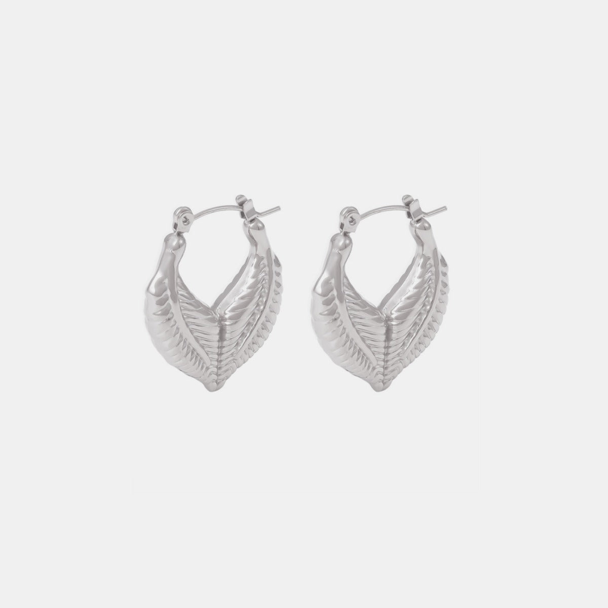 Titanium Steel Leaf Shape Earrings - ClozArt