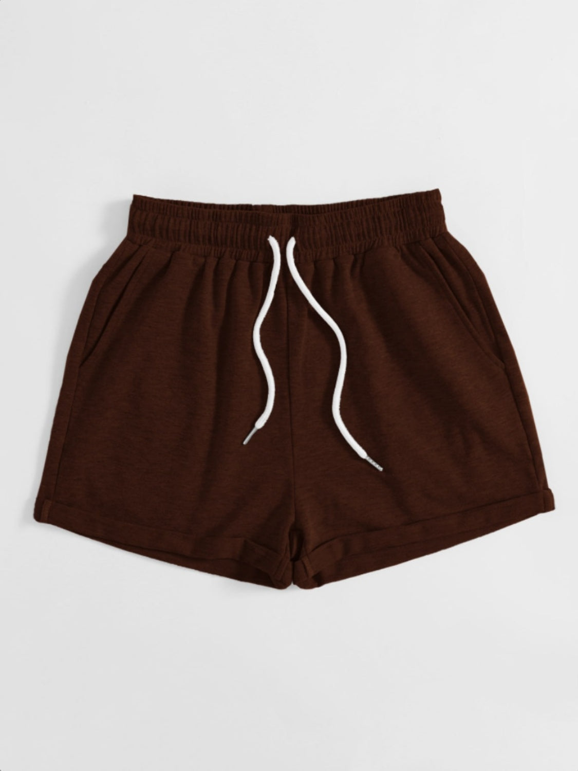 Drawstring Pocketed Elastic Waist Shorts - ClozArt