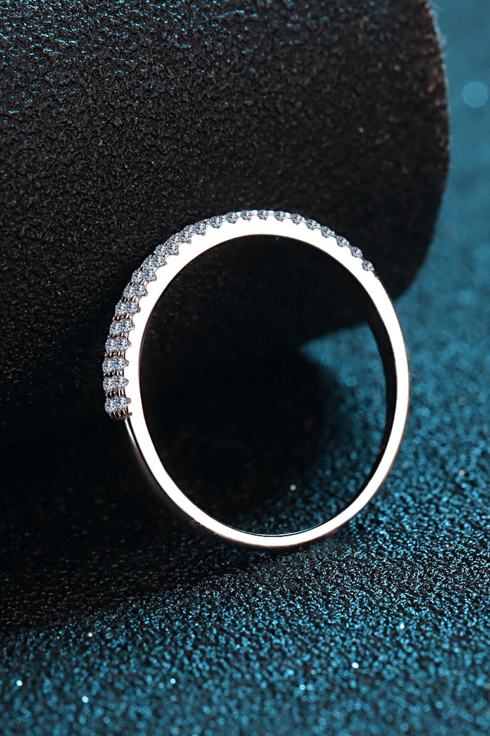 Moissanite 925 Sterling Silver Half-Eternity Ring - ClozArt