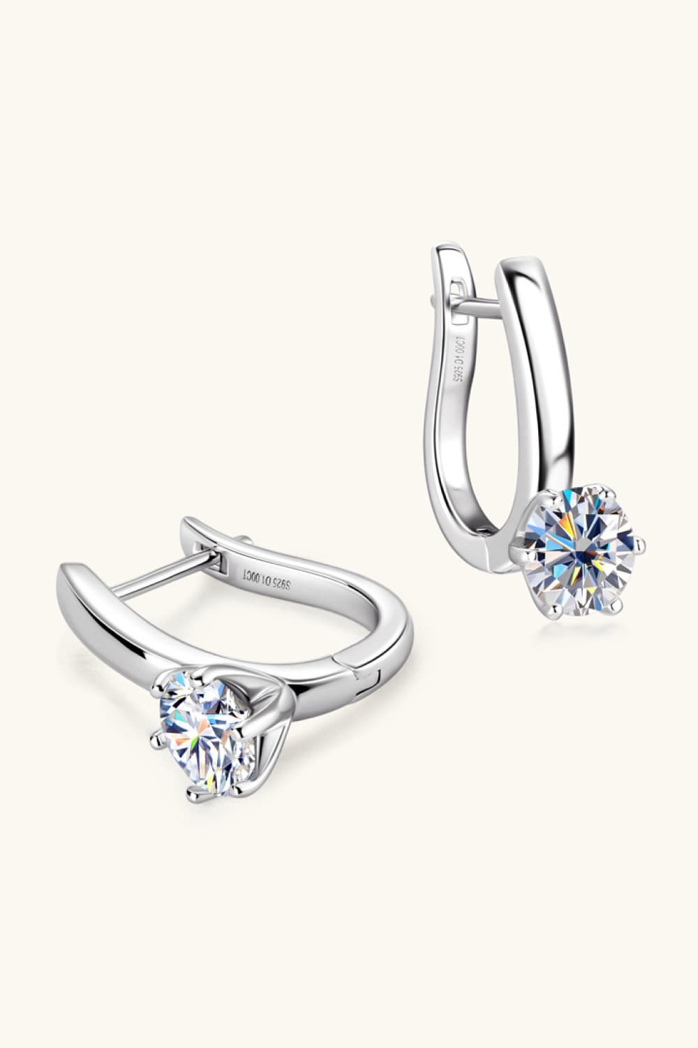 2 Carat Moissanite 925 Sterling Silver Earrings - ClozArt