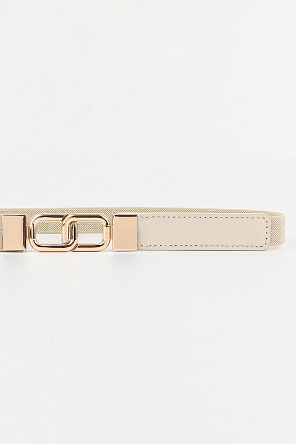 Geometric Double Buckle Elastic Belt - ClozArt