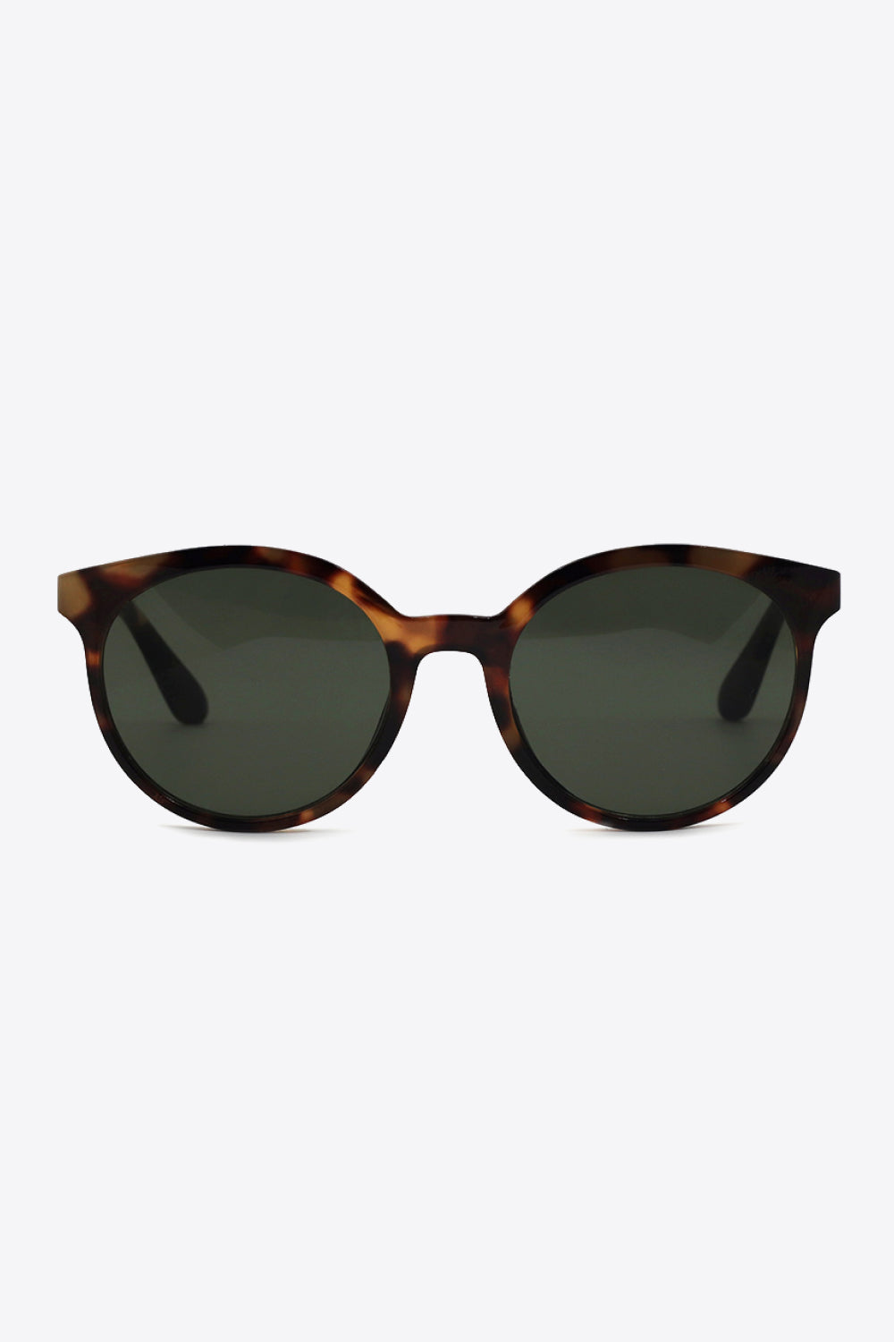 Tortoiseshell Round Polycarbonate Sunglasses - ClozArt