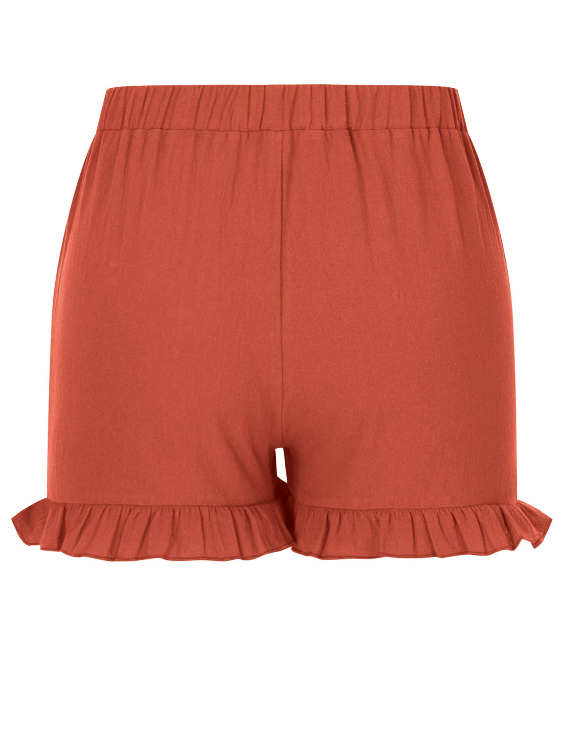 Frill Elastic Waist Shorts - ClozArt