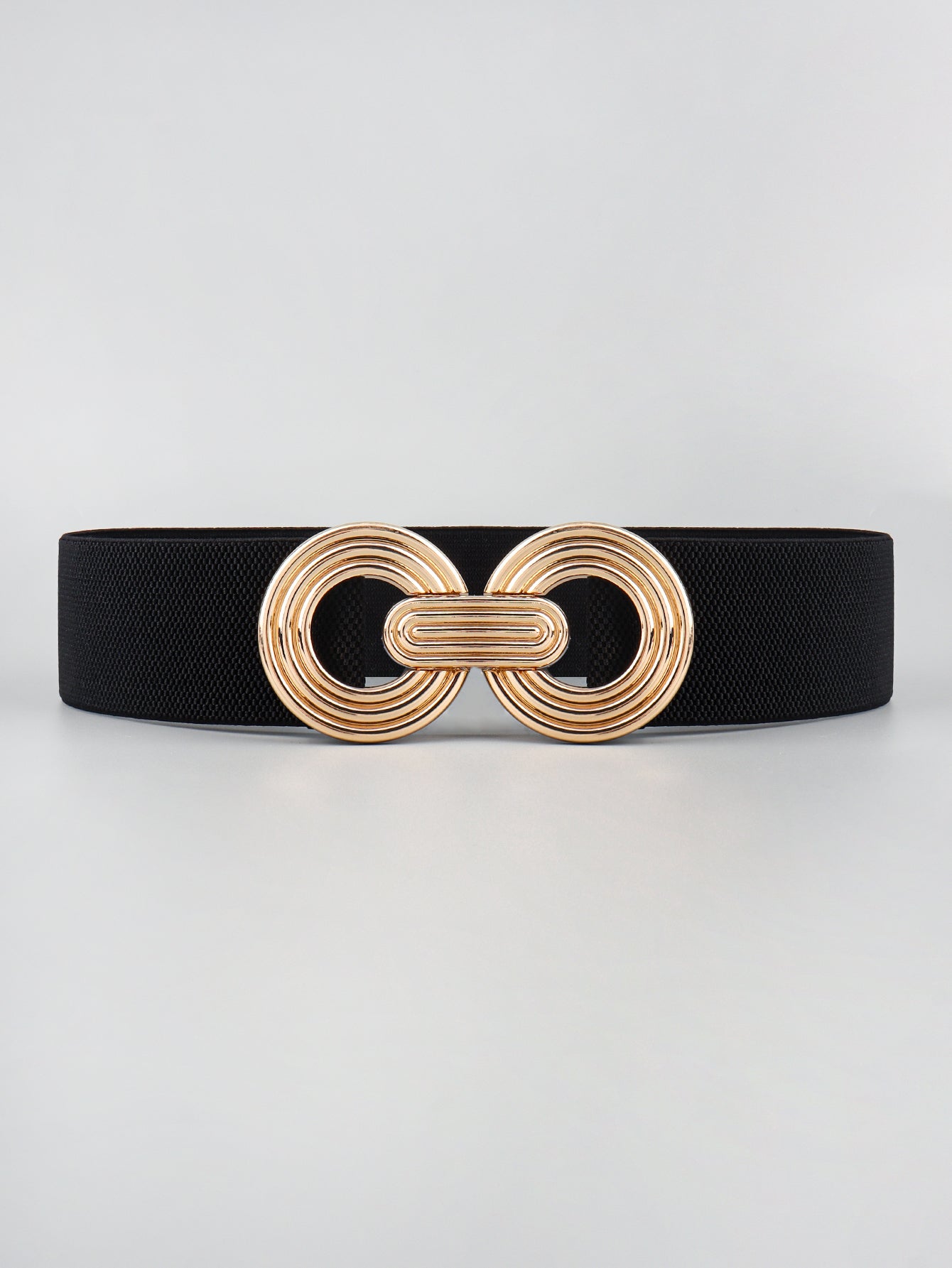 Geometric Buckle Elastic Wide Belt - ClozArt