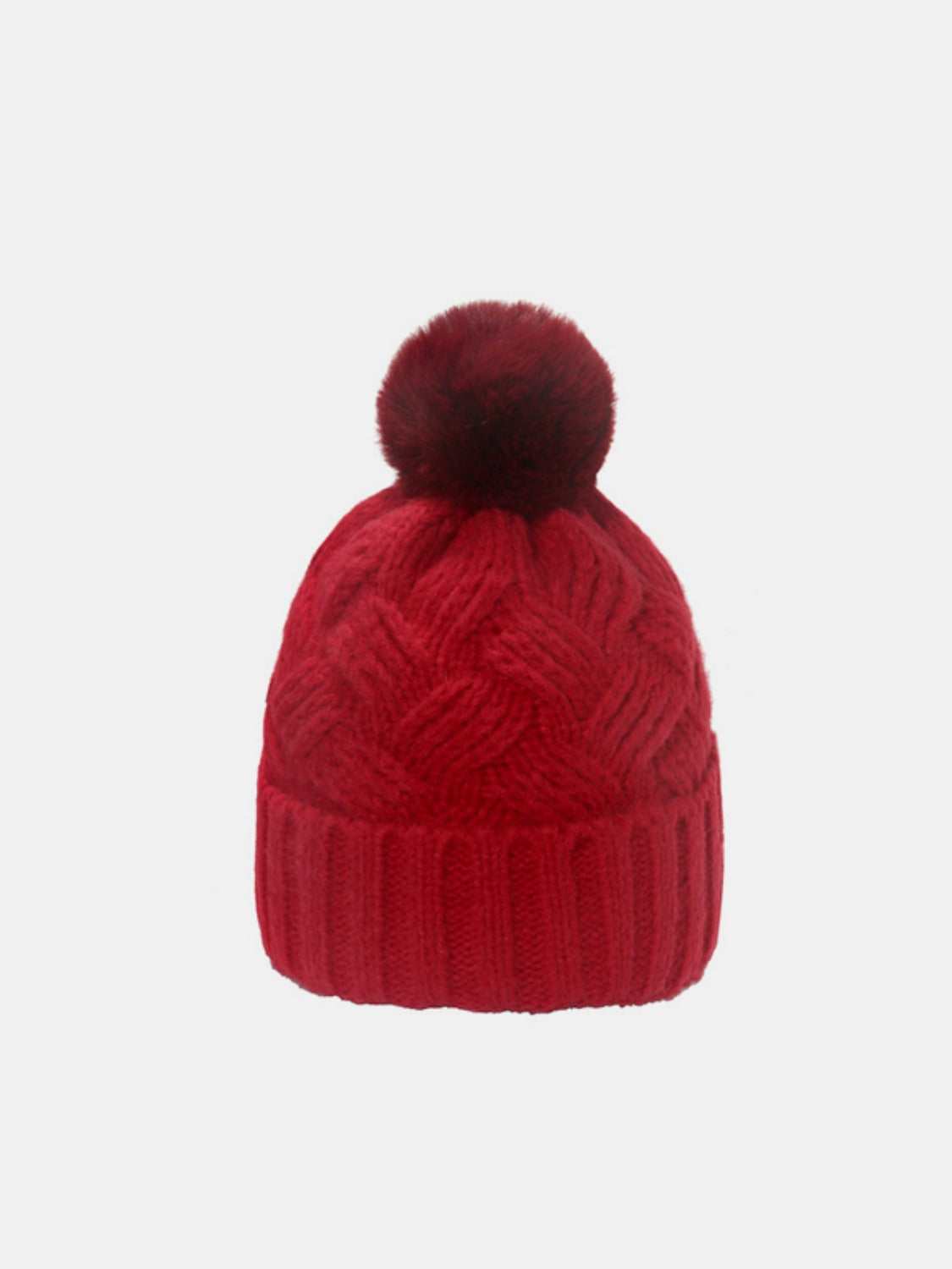 Roll Rim Cable-Knit Hat - ClozArt