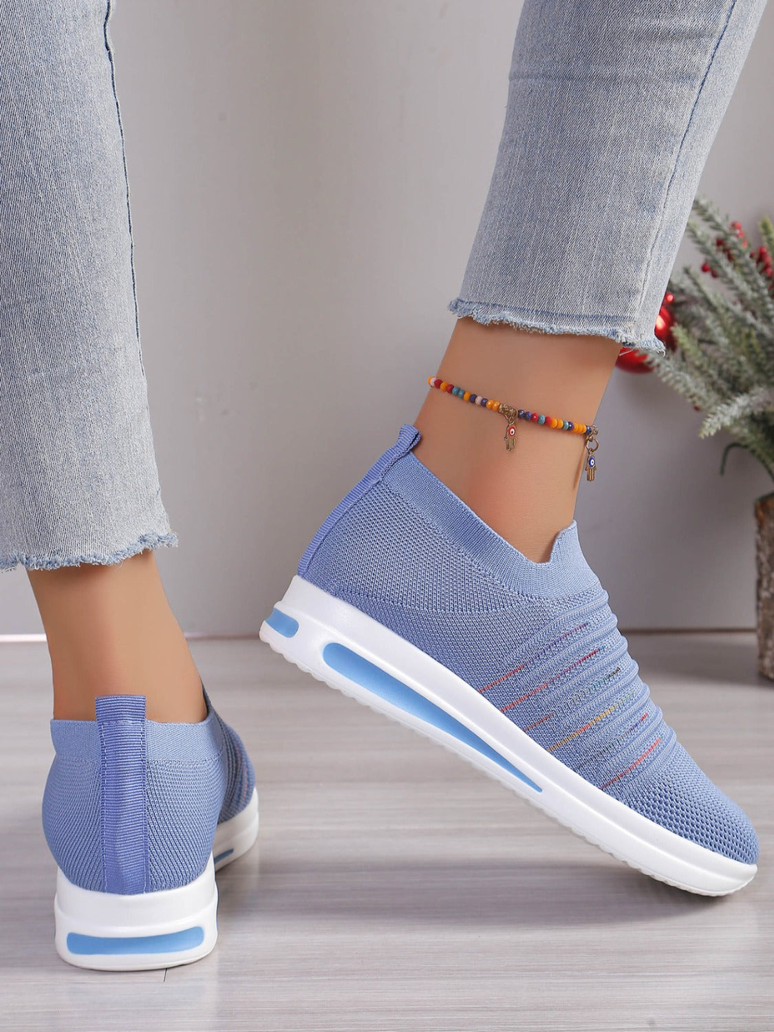 Breathable Mesh Wedge Sneakers - ClozArt