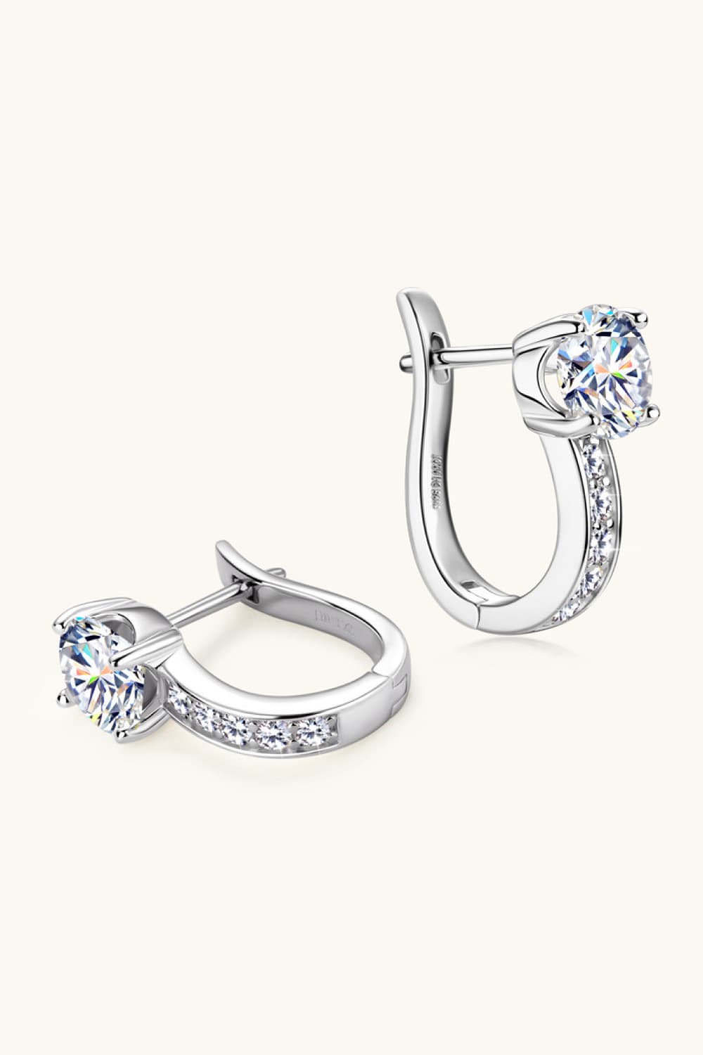 2 Carat Moissanite 925 Sterling Silver Earrings - ClozArt