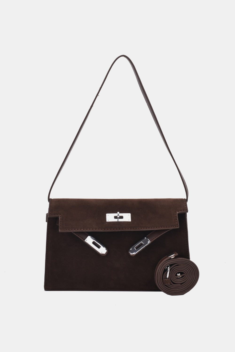 Suede PU Leather Strap Shoulder Bag - ClozArt