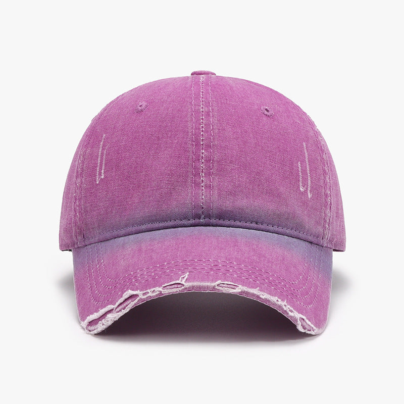 Distressed Washed Adjustable Baseball Cap - ClozArt