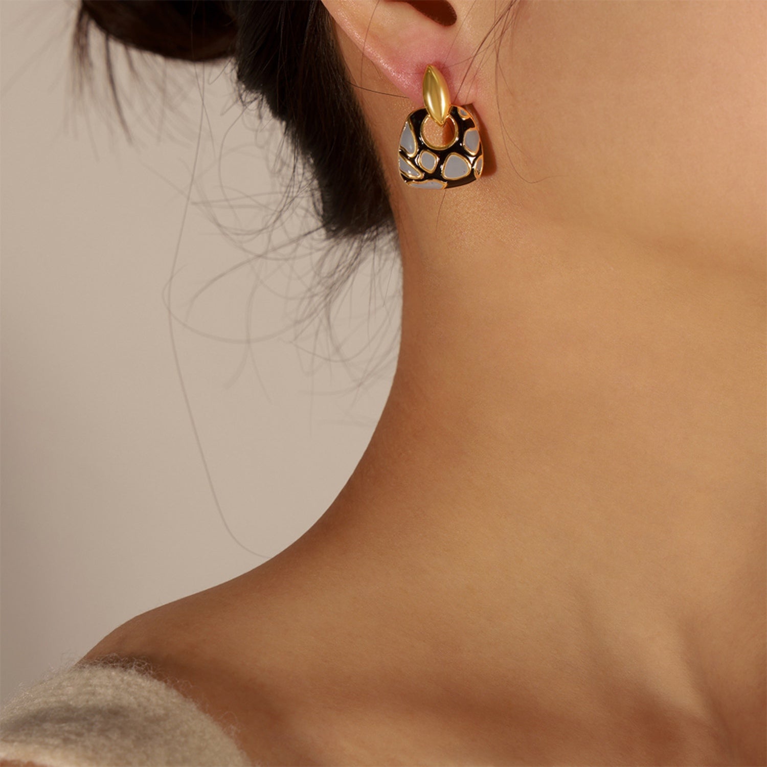 Copper Oil Drip Earrings - ClozArt