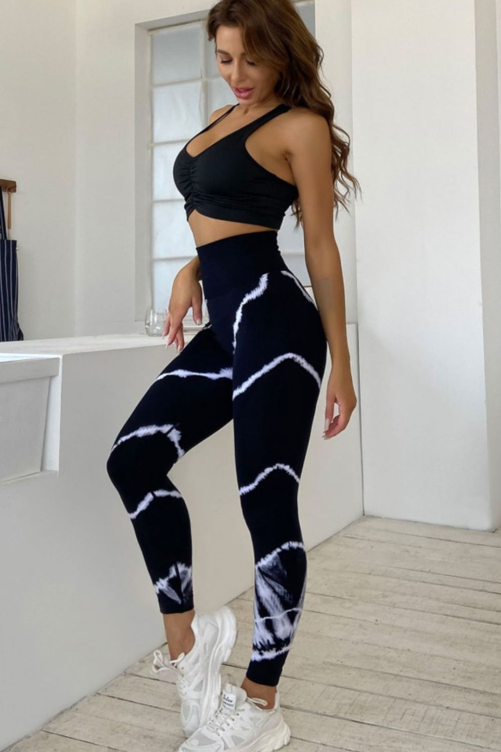 Slim Fit High Waist Long Active Pants - ClozArt