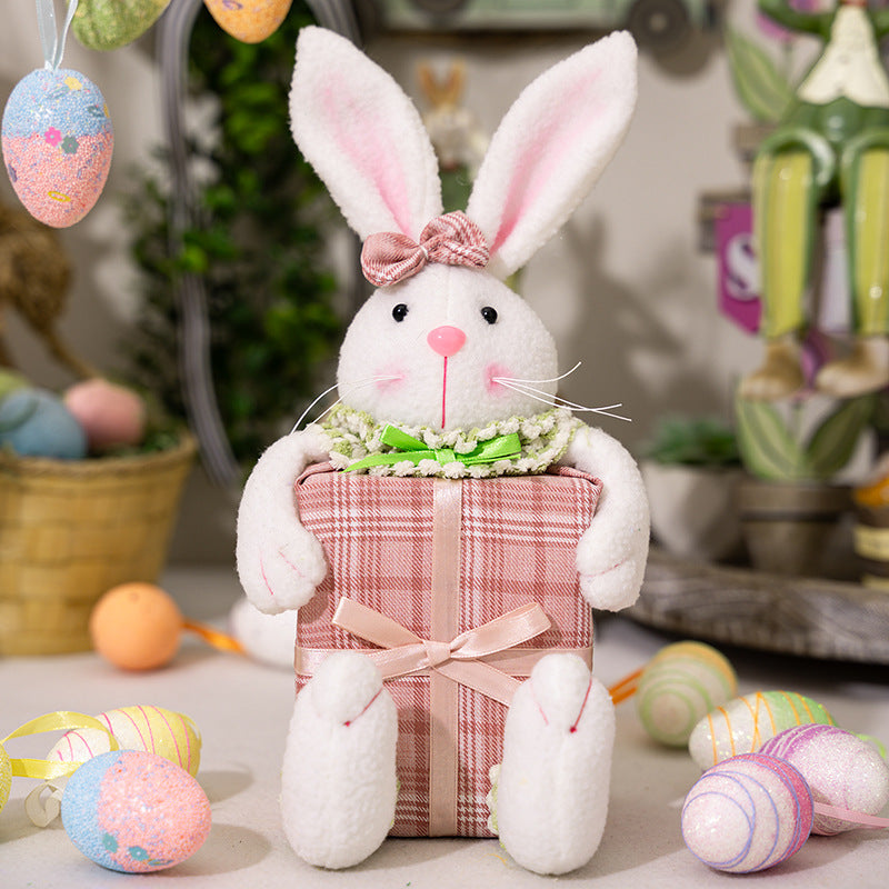 Easter Plaid Rabbit Doll