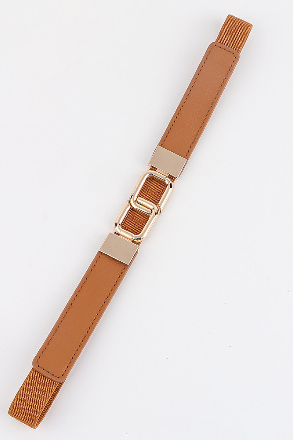 Geometric Double Buckle Elastic Belt - ClozArt