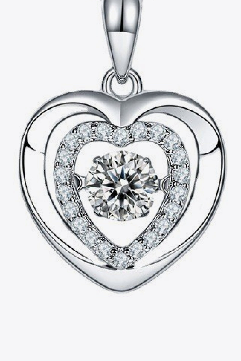 Moissanite Heart Pendant Necklace - ClozArt