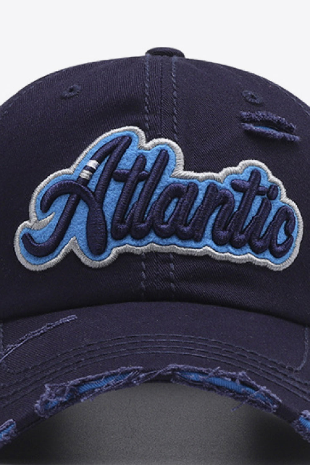 ATLANTIC Graphic Distressed Baseball Cap - ClozArt