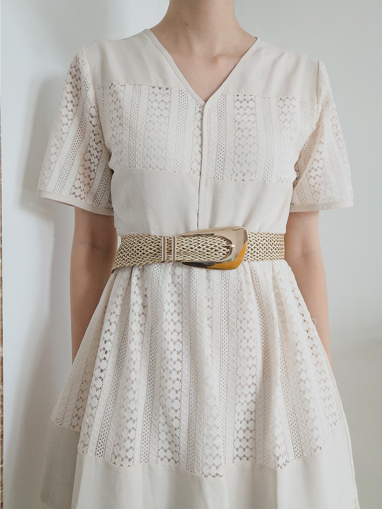 Irregular Buckle Braid Belt - ClozArt