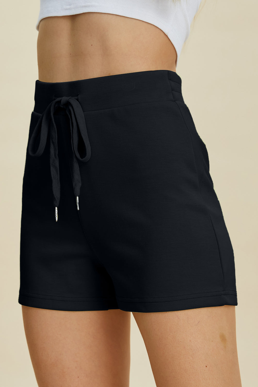 Basic Bae Full Size Air Scuba Drawstring High Waist Shorts - ClozArt