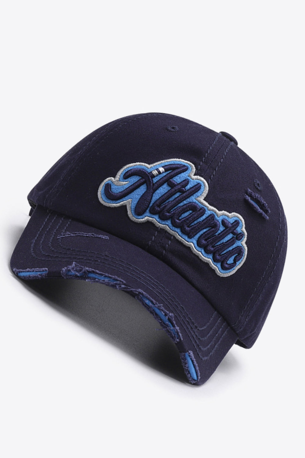 ATLANTIC Graphic Distressed Baseball Cap - ClozArt