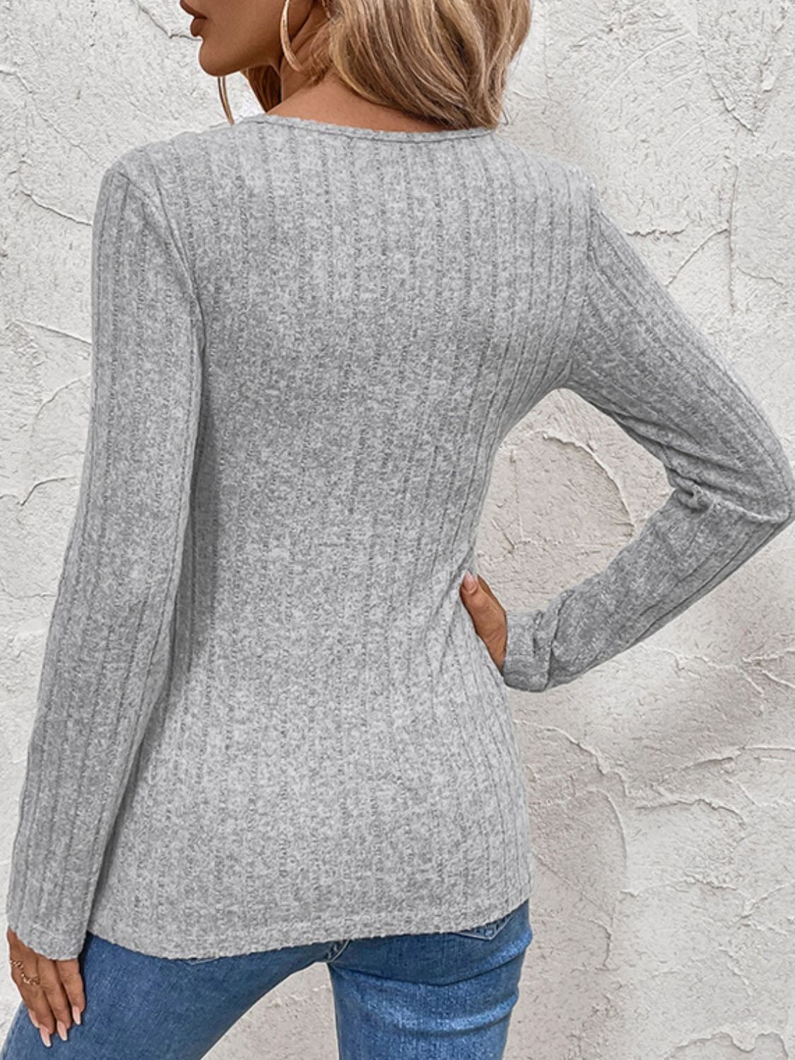 Perfee Surplice Long Sleeve T-Shirt