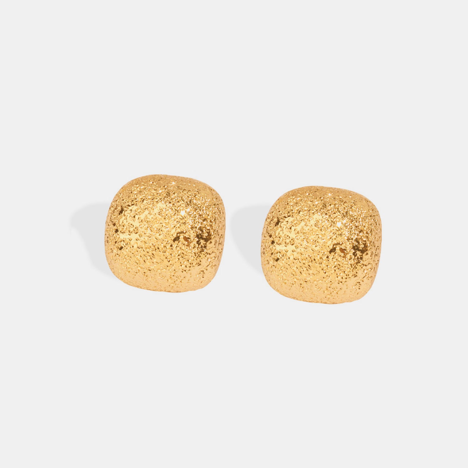 Gold-Plated Geometric Stud Earrings - ClozArt