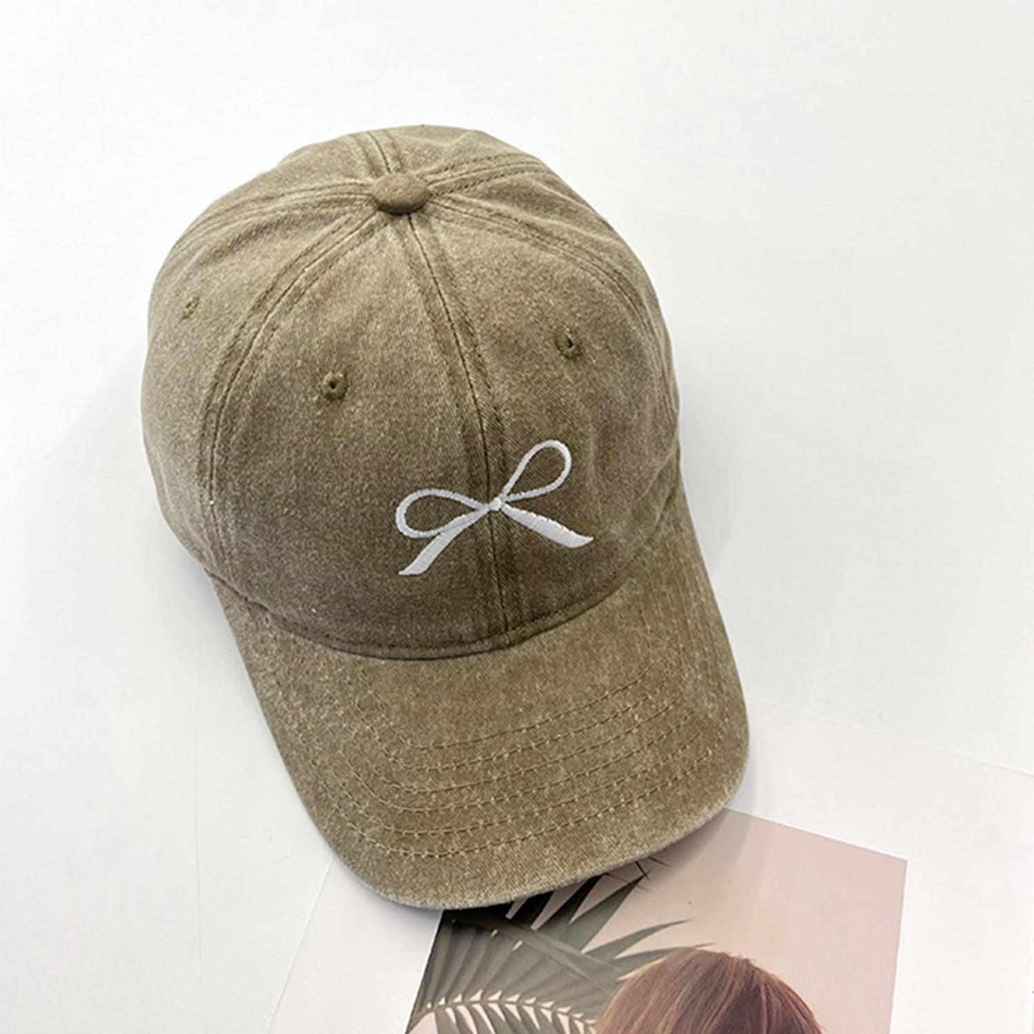 Bow Embroidered Adjustable Cap - ClozArt