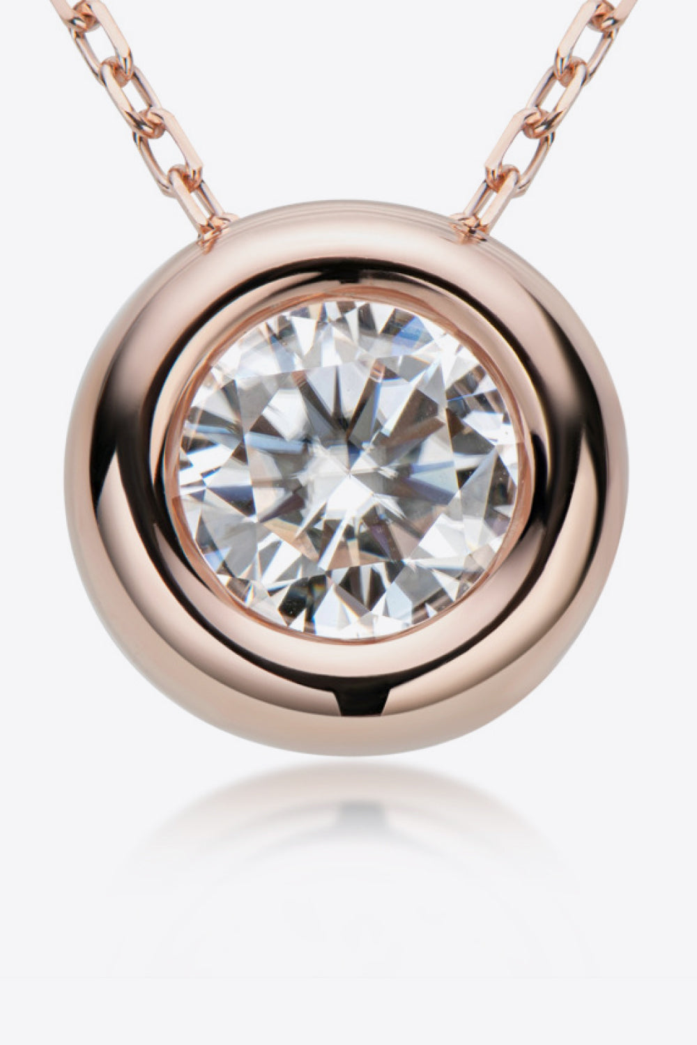 Adored 1 Carat Moissanite Pendant 925 Sterling Silver Necklace - ClozArt