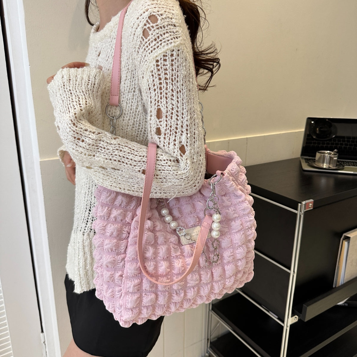 Bubble Textured Tote Bag - ClozArt