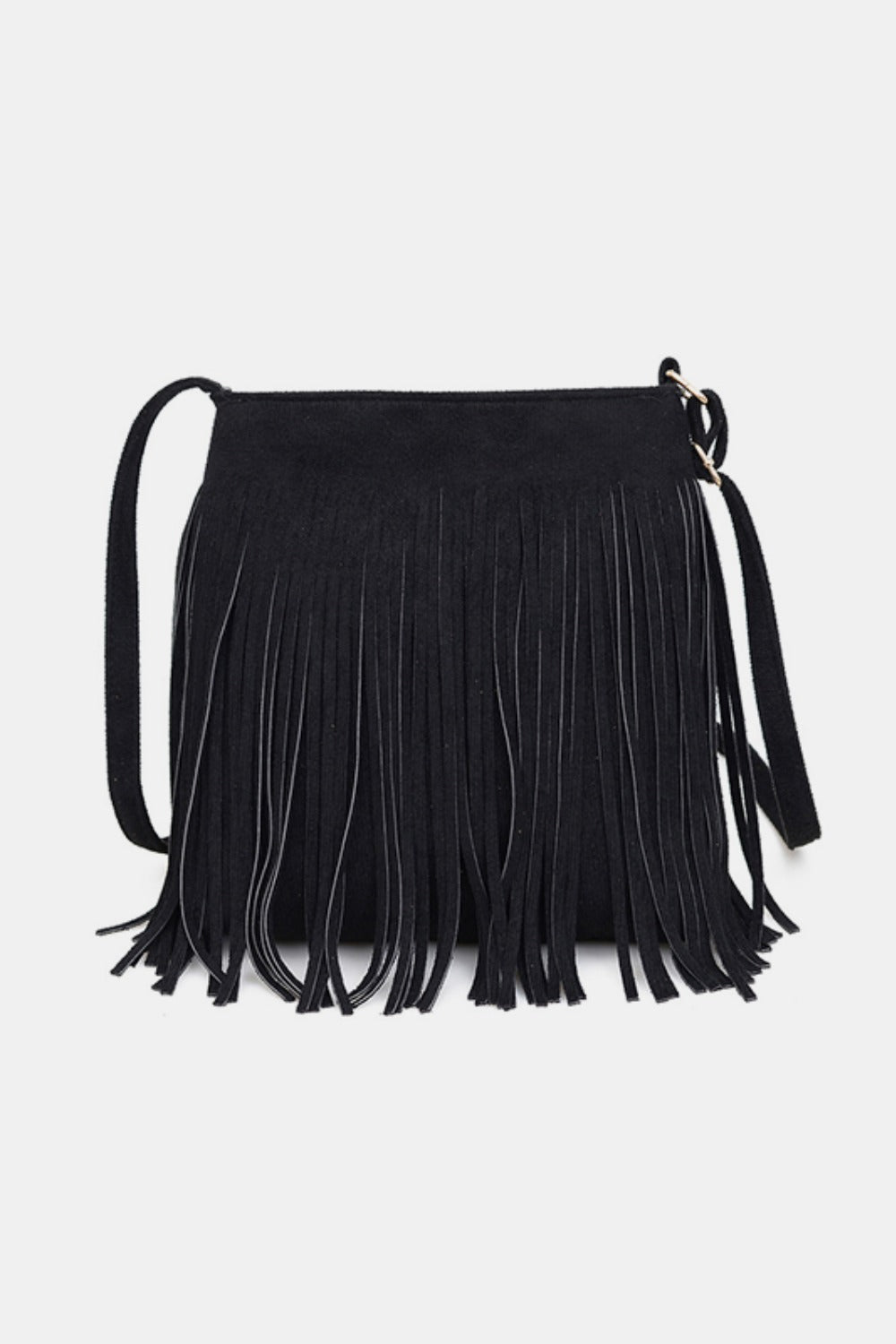 Suede Fringe Shoulder Bag - ClozArt