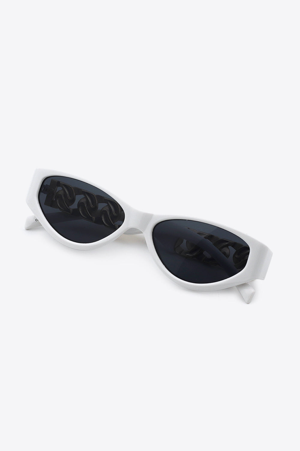 Chain Detail Temple Cat Eye Sunglasses - ClozArt