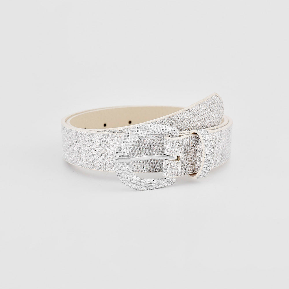 Sequin PU Leather Belt - ClozArt