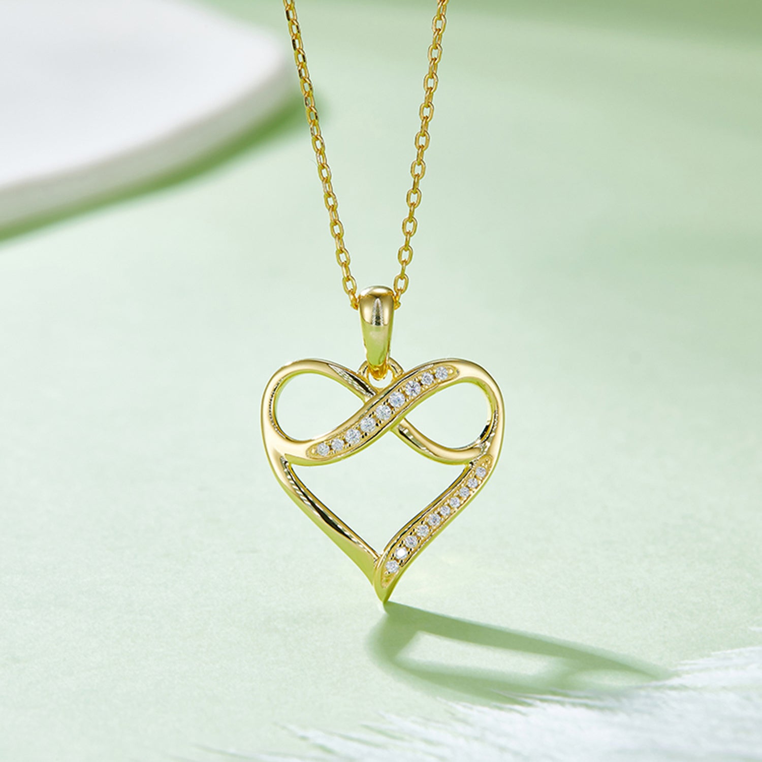 Moissanite 925 Sterling Silver Heart Necklace - ClozArt