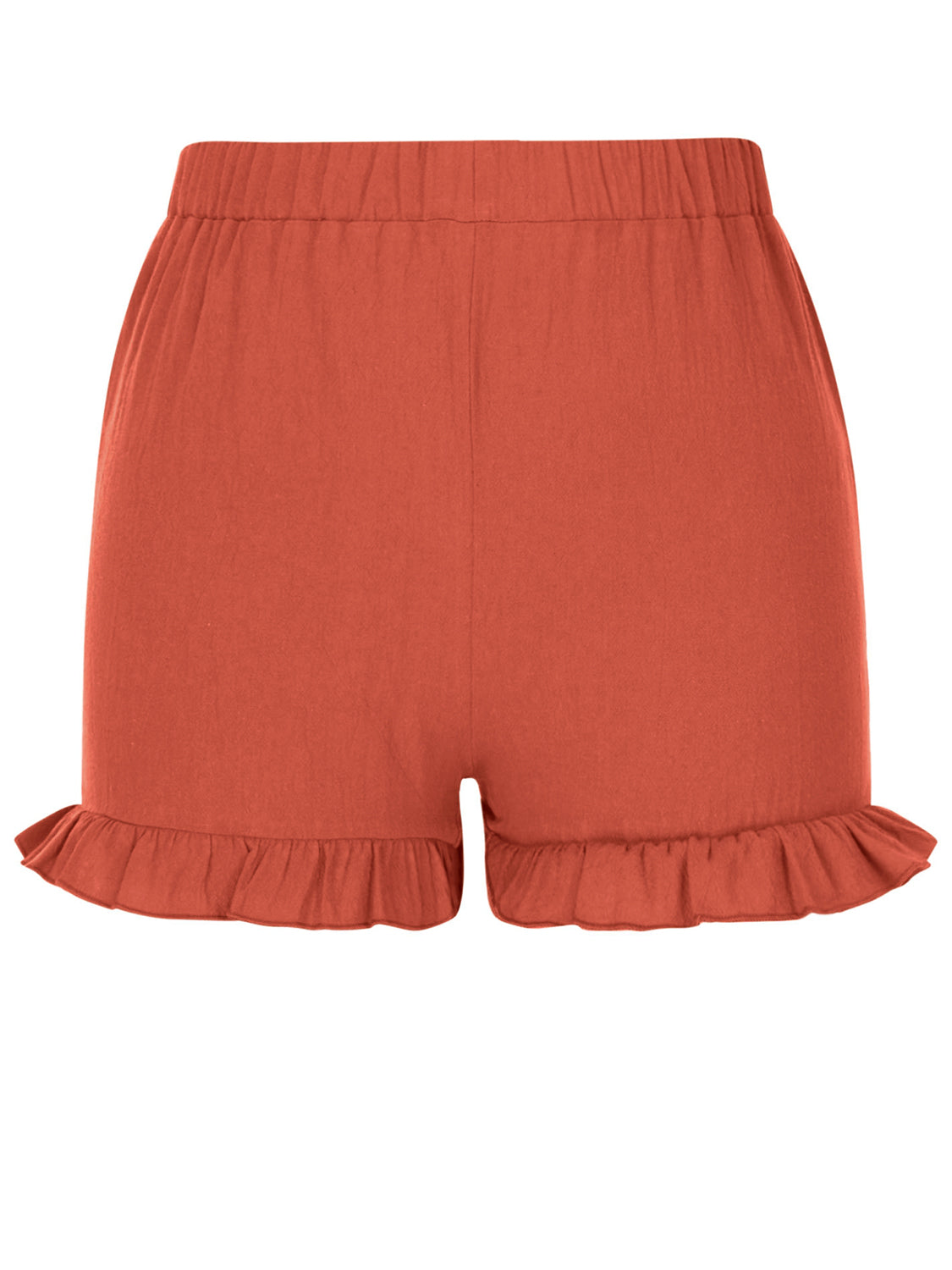 Frill Elastic Waist Shorts - ClozArt