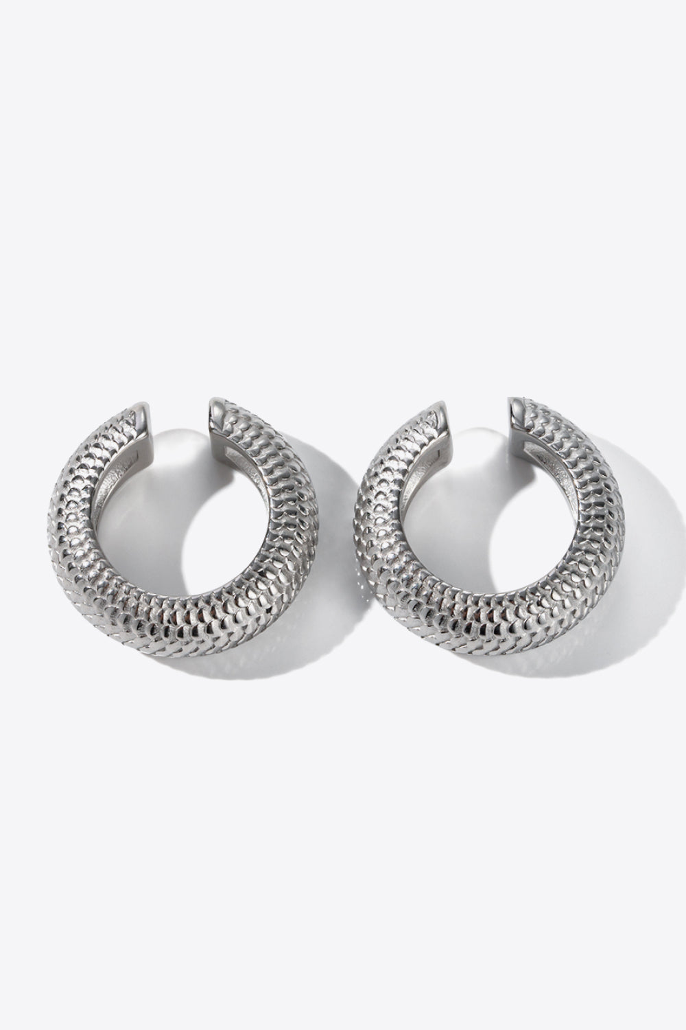 Scale Stainless Steel Cuff Earrings - ClozArt