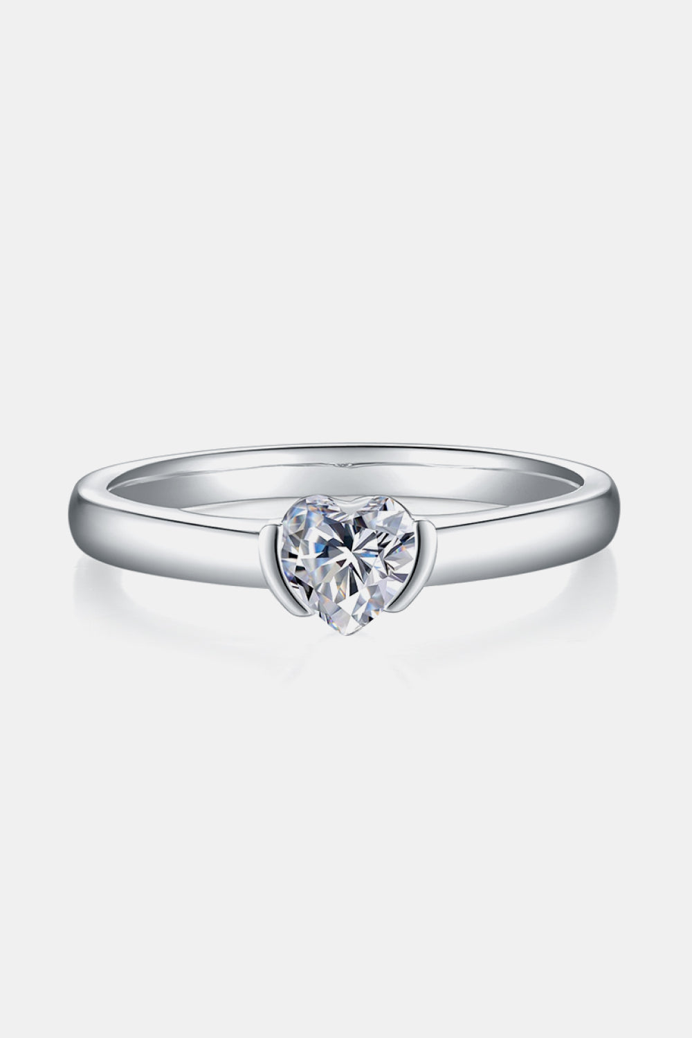 Moissanite 925 Sterling Silver Solitaire Ring - ClozArt