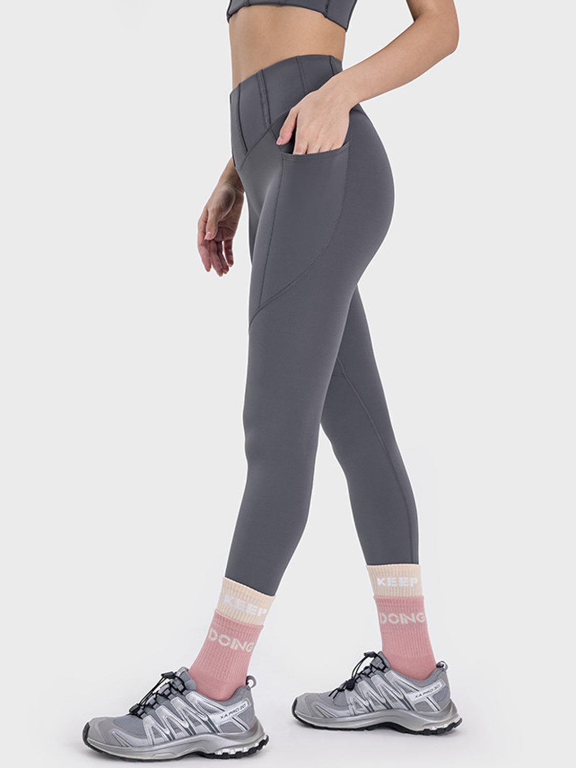 Millennia Pocketed High Waist Active Leggings - ClozArt