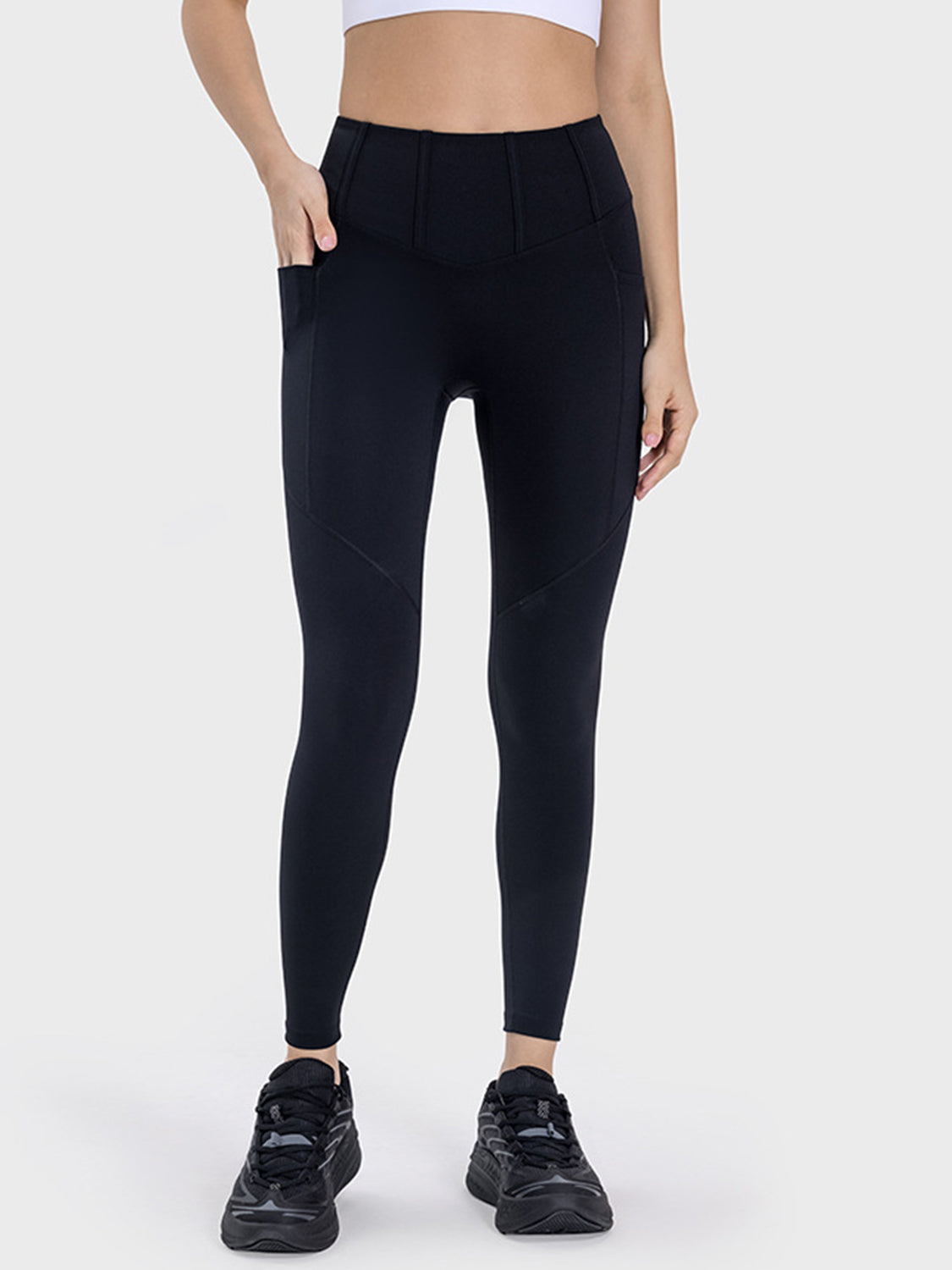 Millennia Pocketed High Waist Active Leggings - ClozArt