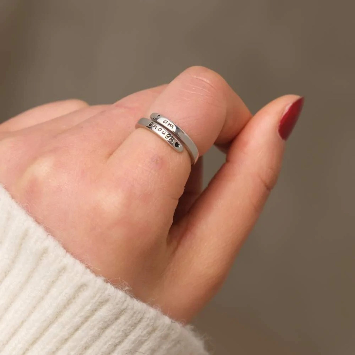 925 Sterling Silver Engraved Bypass Ring - ClozArt