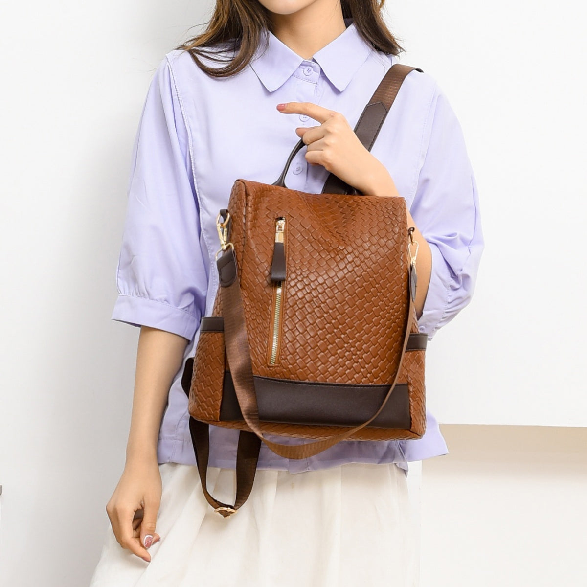 PU Leather Backpack Bag - ClozArt