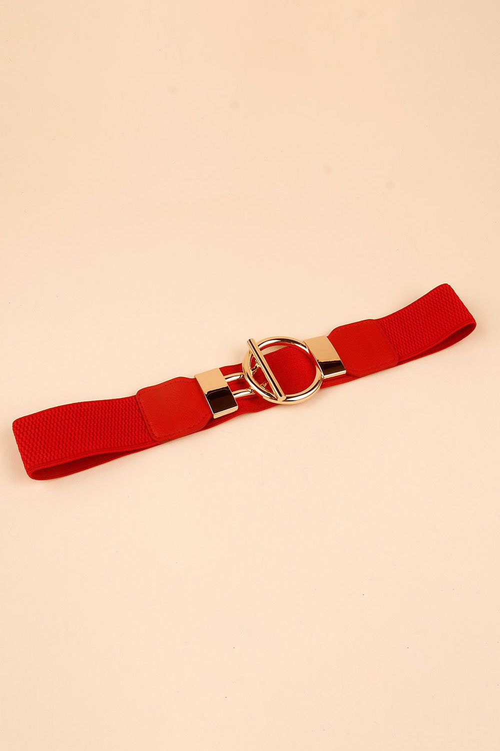 Circle Shape Buckle Zinc Alloy Buckle PU Leather Belt - ClozArt