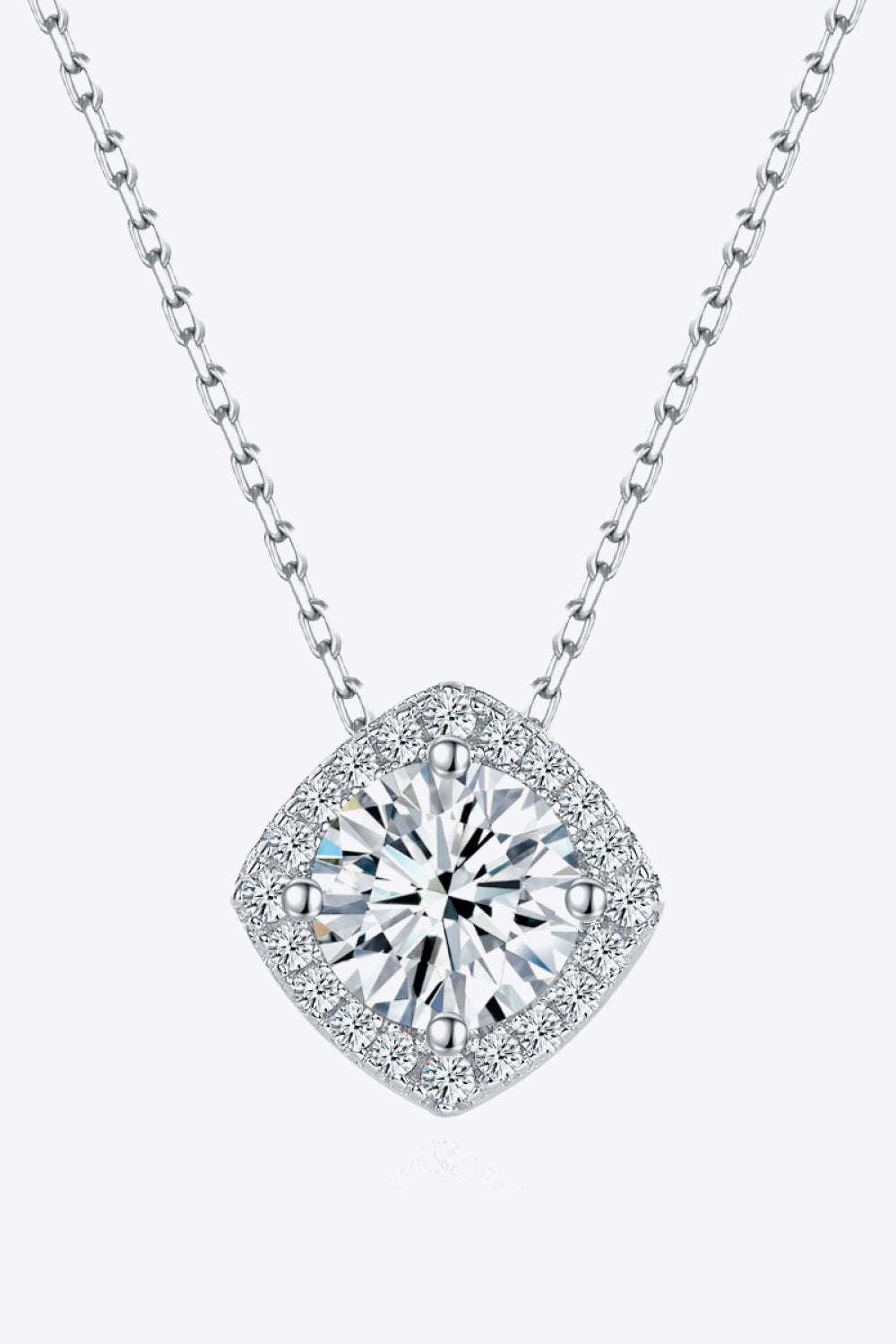 1 Carat Moissanite Geometric Pendant Necklace - ClozArt