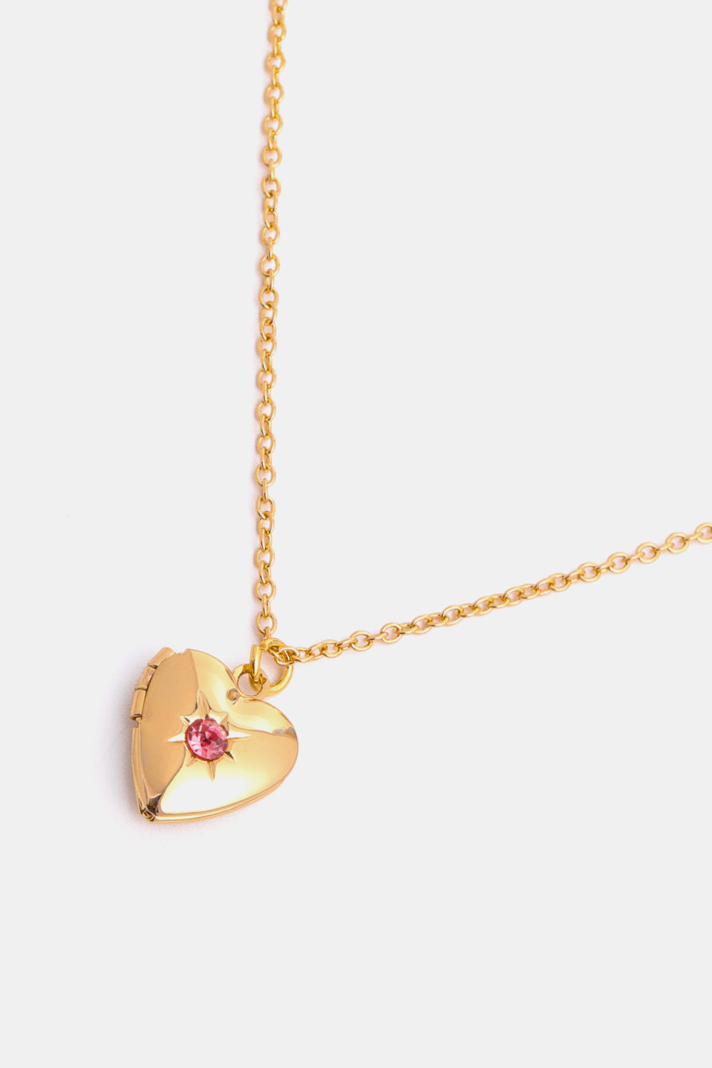 Zircon Heart Shape 14K Gold-Plated Pendant Necklace - ClozArt