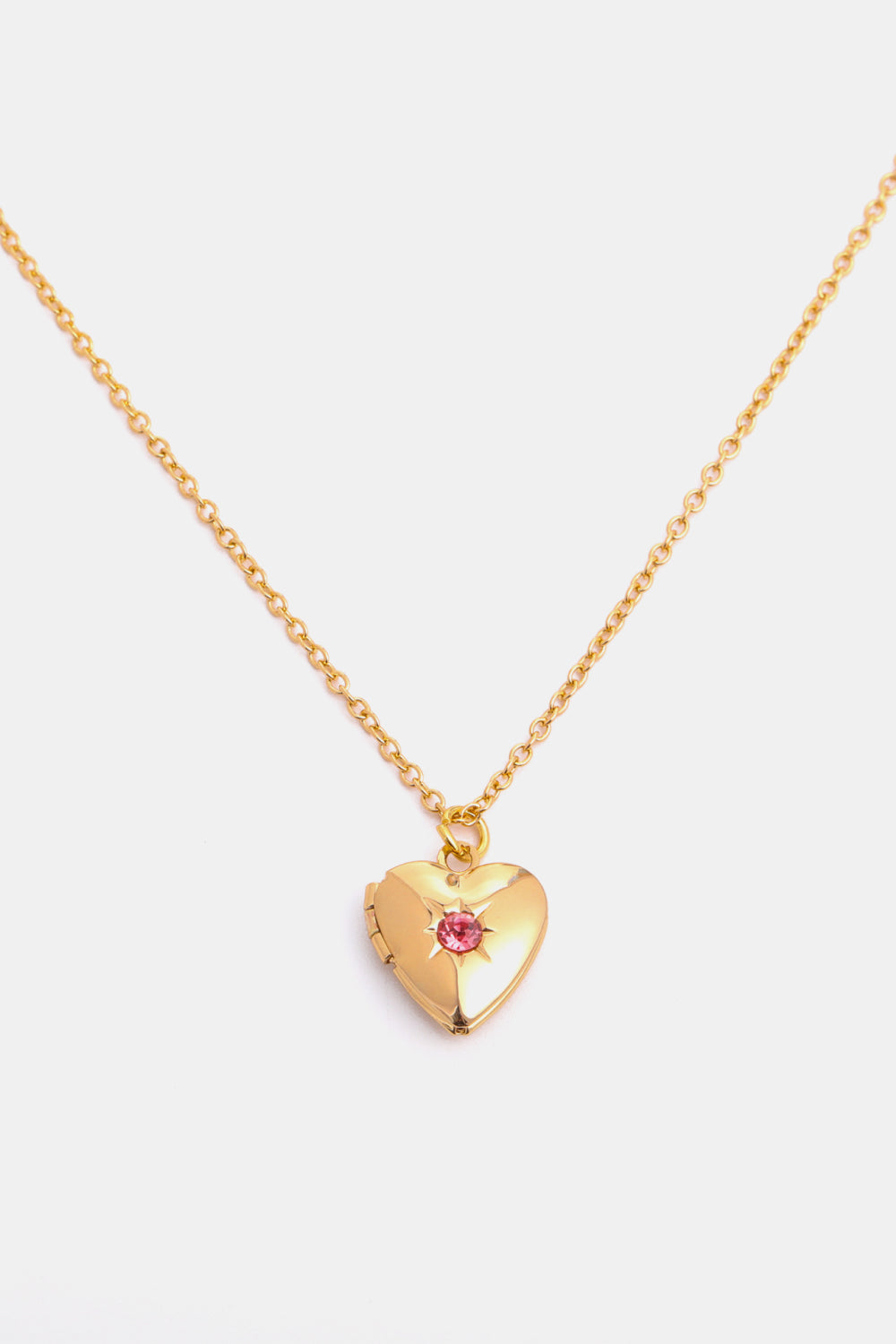 Zircon Heart Shape 14K Gold-Plated Pendant Necklace - ClozArt